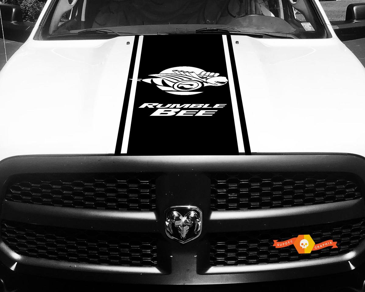 1500 2500 3500 Truck Vinyl Racing Stripe Dodge Rumble Bee Hood Decals Stickers #83