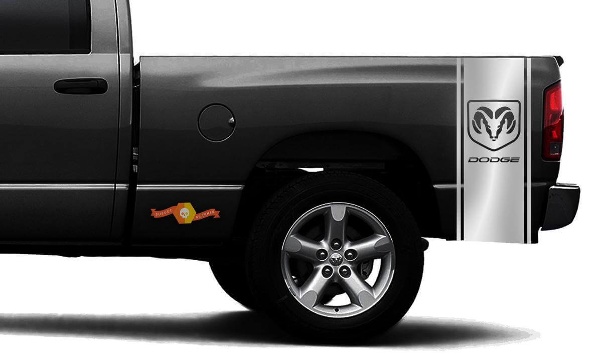 Hemi Style Bed Side Stripes Vinyl Decal Kit for Dodge Ram 1500