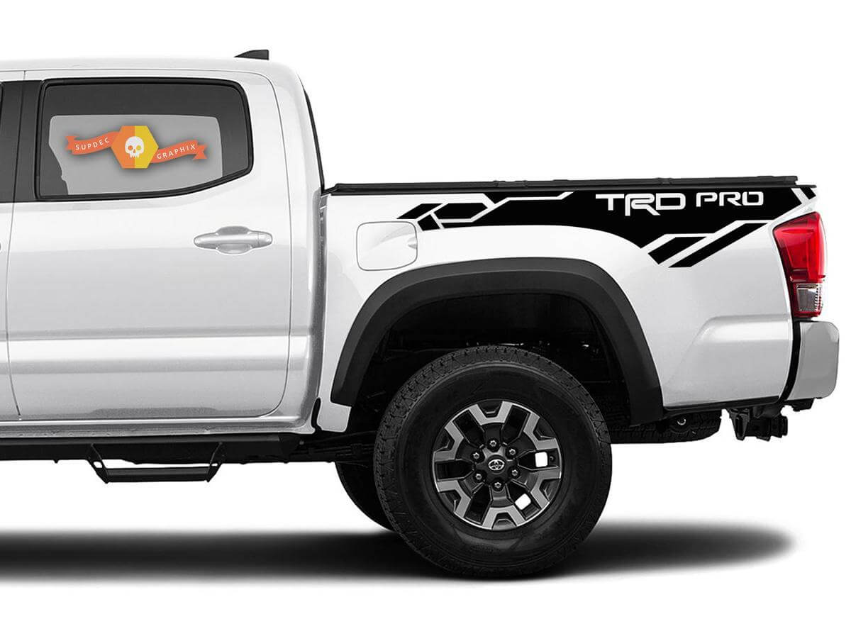 TRD Pro Style Bed Side Vinyl Decal Kit for Toyota Tacoma 2016-2020