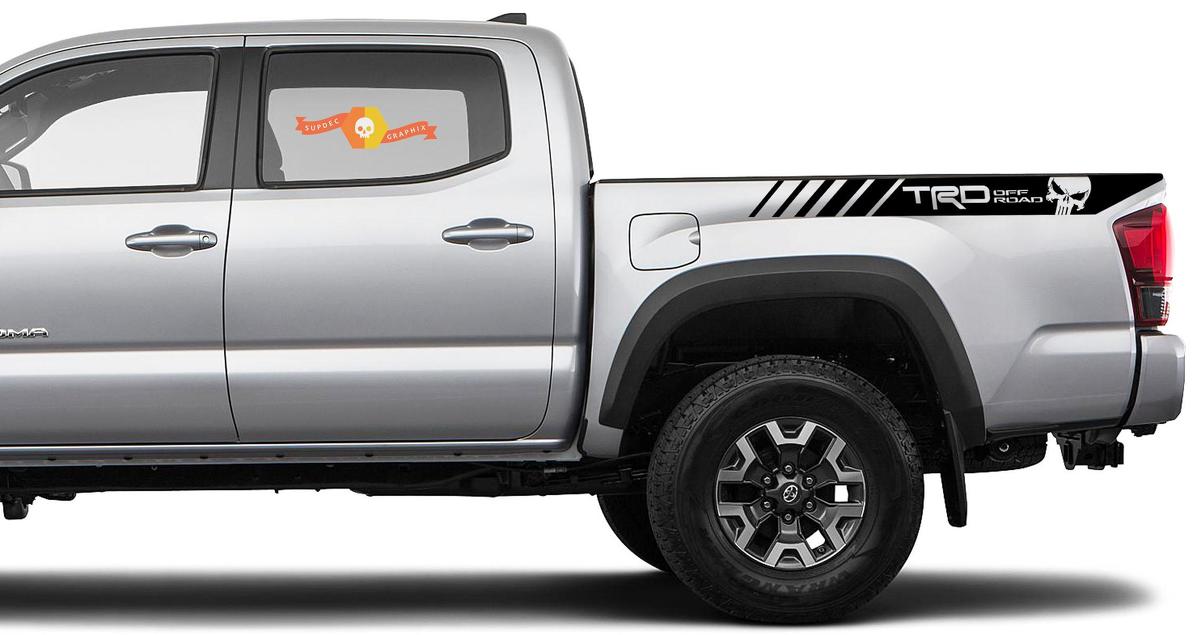 2x TRD 4x4 OFF ROAD Toyota Tacoma Tundra Truck Bed Side Vinyl Decals Stickers
