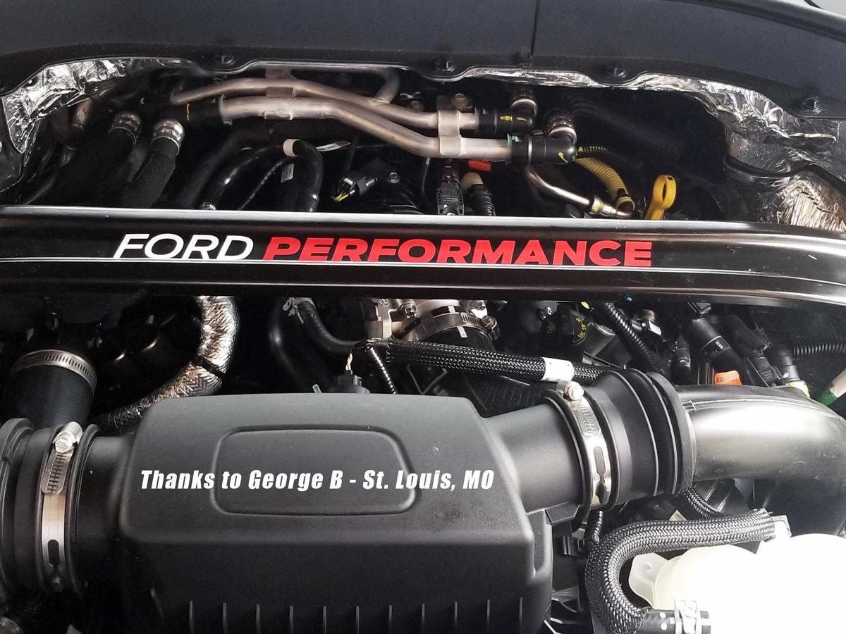 Ford Performance Under Hood Strut Brace Decal Sticker 2 Colors