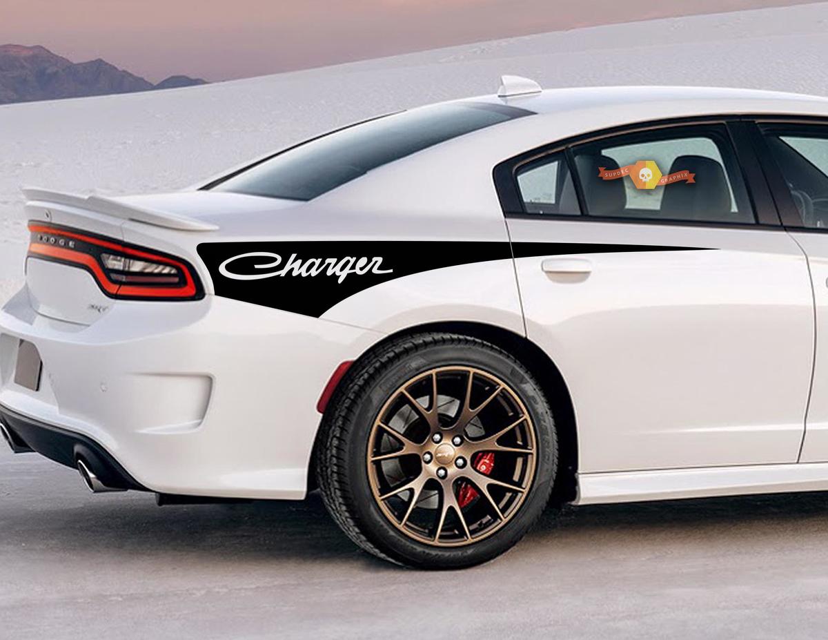2X Dodge Charger Retro Rear Quarter Side Stripe Decal 2011-2019