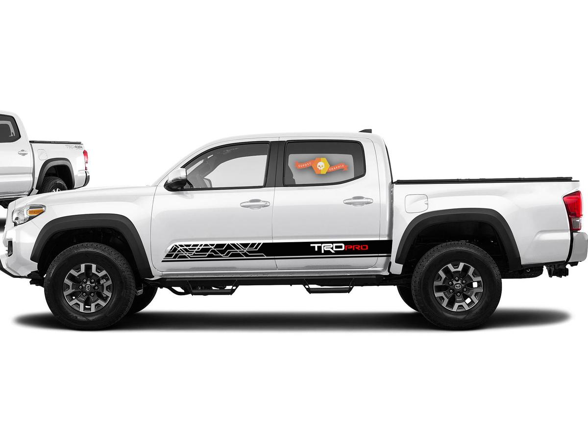 Toyota Tacoma TRD PRO 2016-2020 side bed Vinyl Decals graphics rally stickers