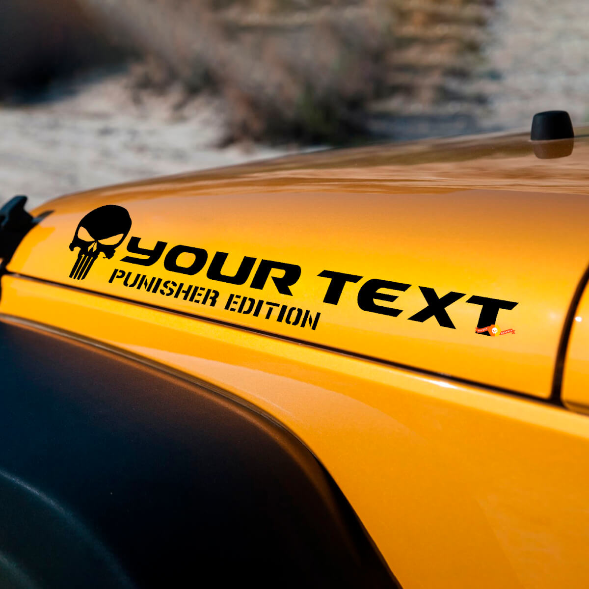 Rubicon Punisher Edition Hood Sticker Vinyl Decal for Jeep Wrangler