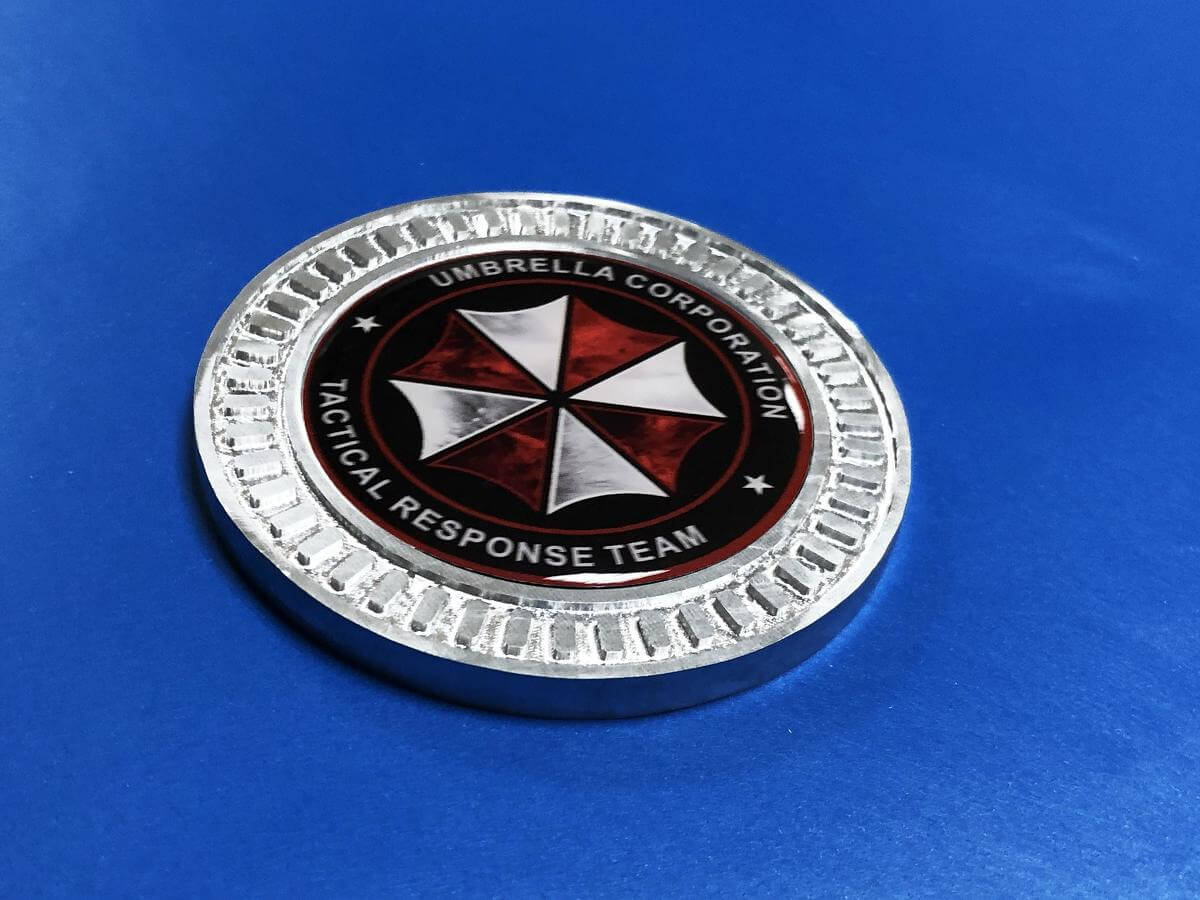 Umbrella Corp Team Metal Aluminum Bedside Emblem Vinyl Decal for Jeep Wrangler JL JK YJ TJ