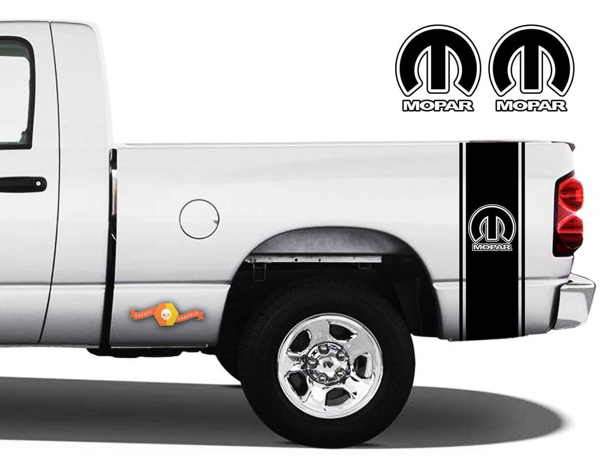 Truck Vinyl Decal Bedside Stripe Logo Stickers for Ram 1500 2500
