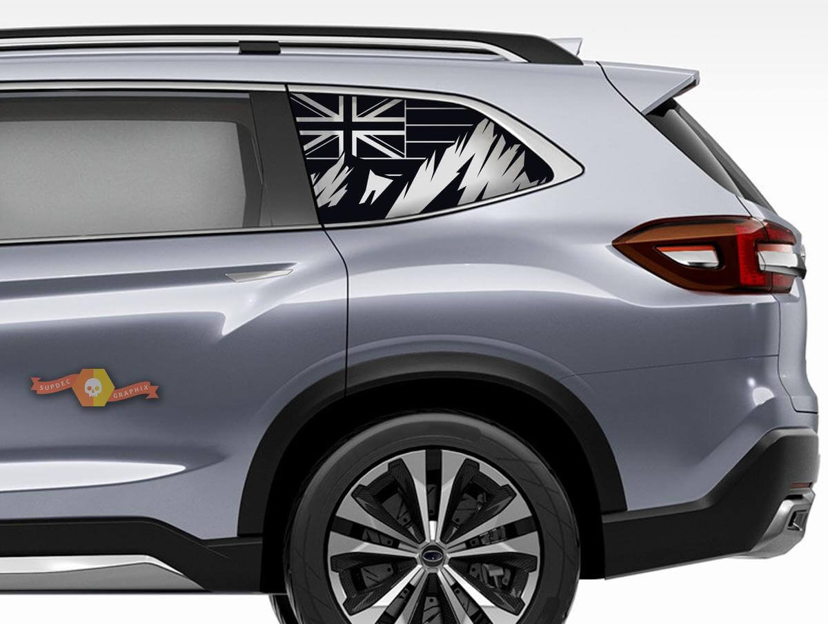 Hardtop USA Flag Mountains Flag Hawaii Windshield Vinyl Sticker Decal for Subaru