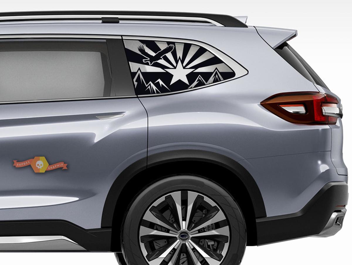 Mountain Decals for Subaru Forester in Matte Black for side windows QB19A fits 2019-2020