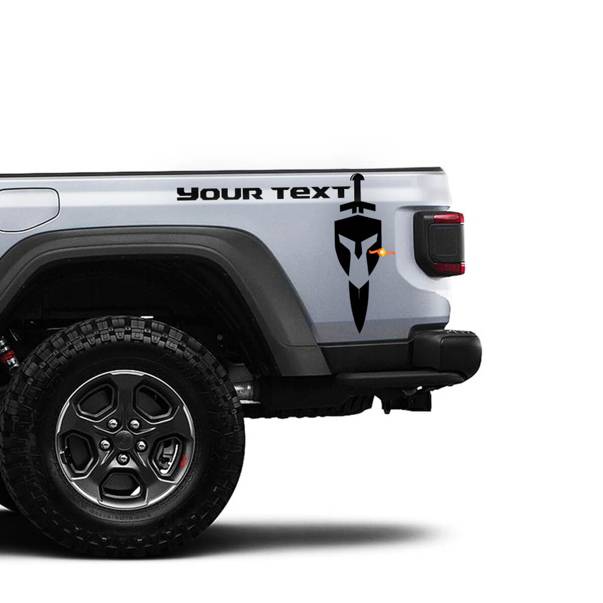 Rear Side Gladiator Helmet Vinyl Decals Stickers for Jeep Gladiator