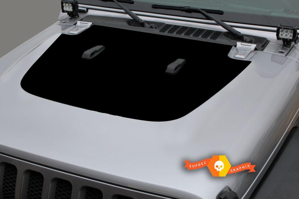 Jeep Gladiator Side JT Wrangler JL JLU Hood Solid style Vinyl decal sticker Graphics kit for 2018-2021 for both sides