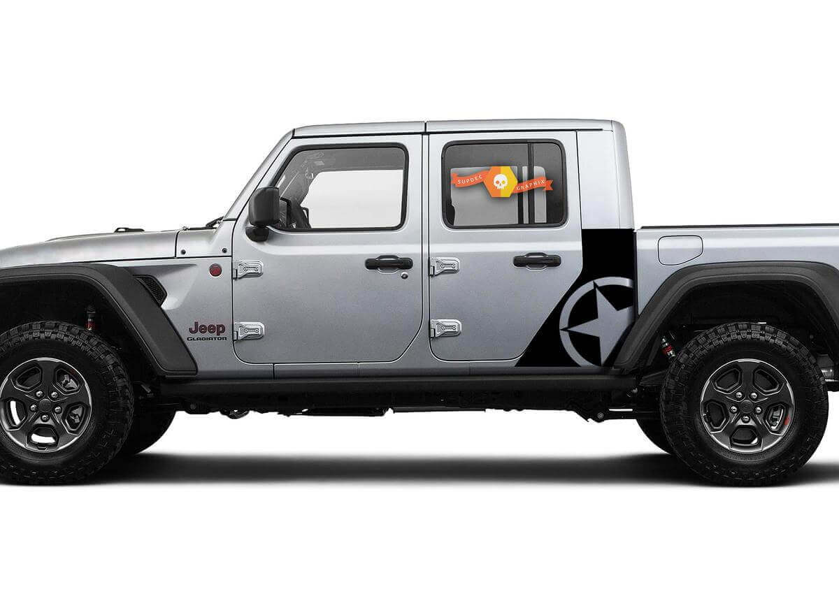 War Star Side Vinyl Decal Kit for Jeep Gladiator JT