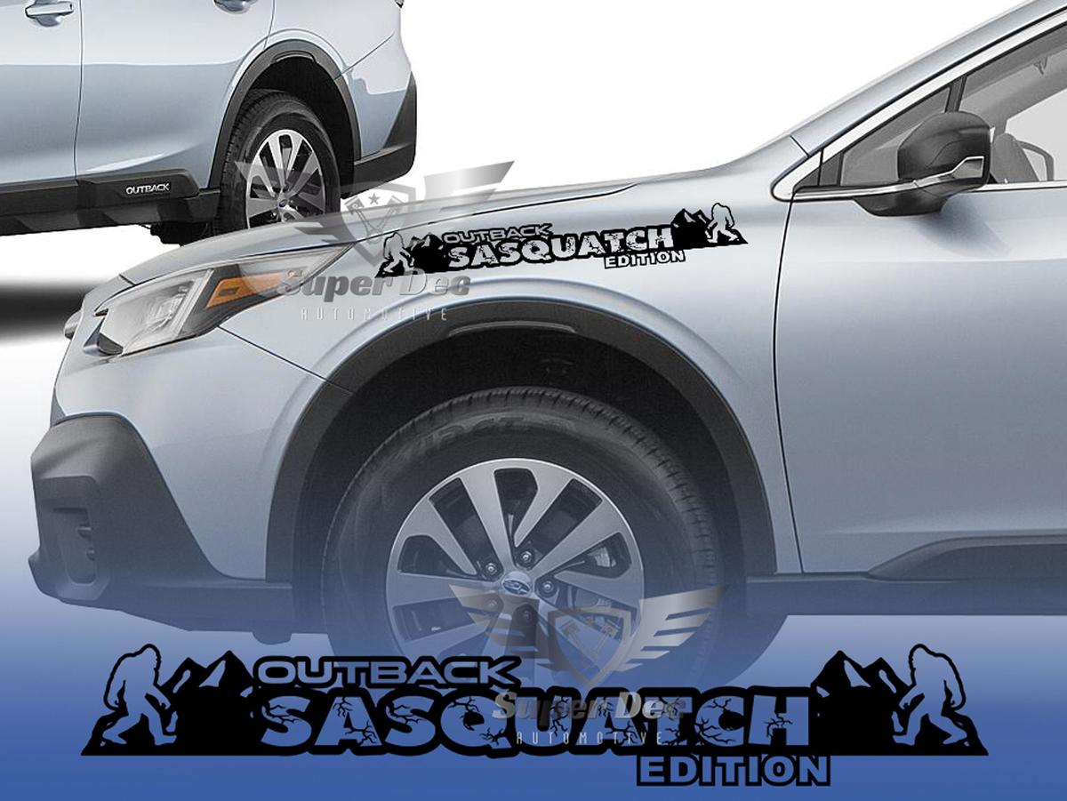 Sasquatch Mountains hood Decals for Subaru Outback hood Stickers