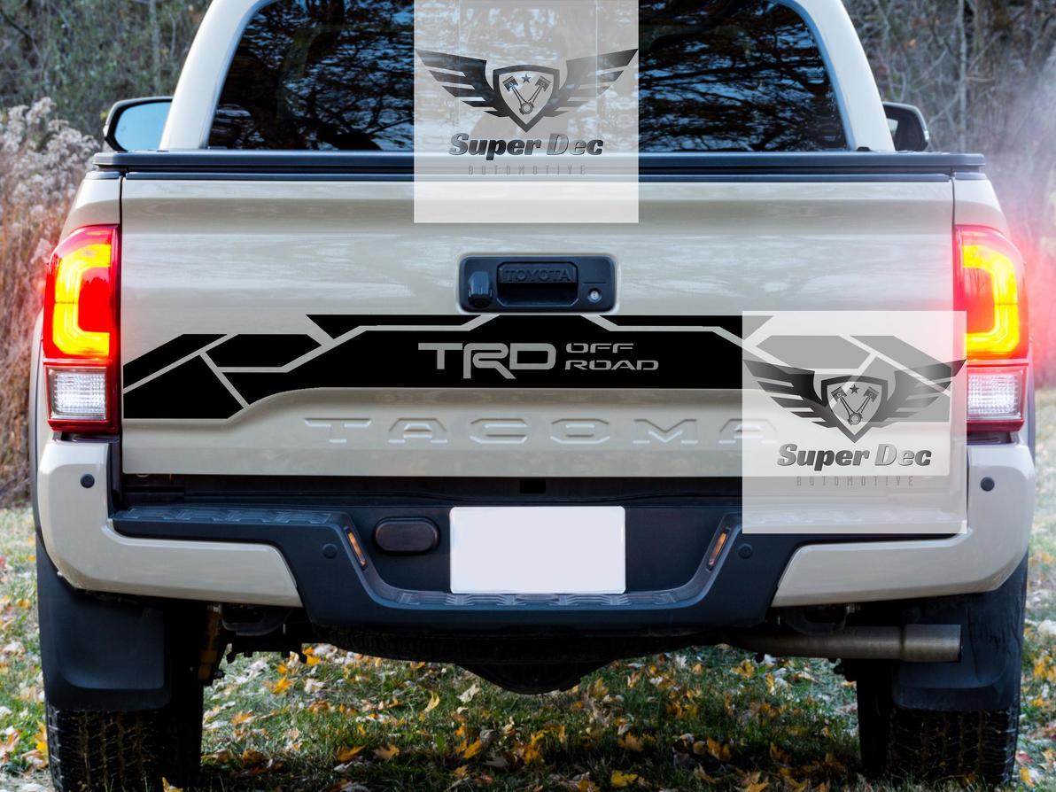 Heckklappe TRD 4x4 PRO Sport Offroad Racing Entwicklung Vinyl Aufkleber Aufkleber passend zu Tacoma 16-20