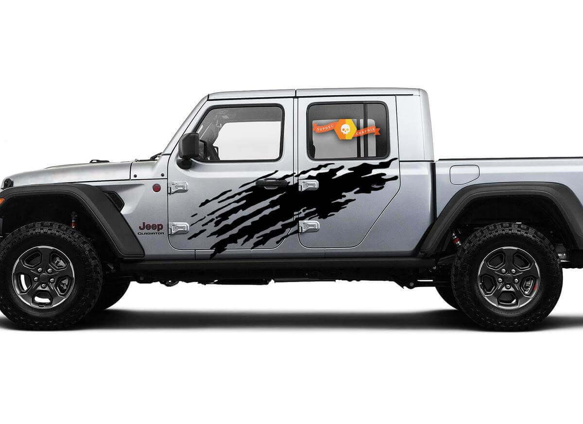 Splash Dirt Side Door Vinyl Decal Sticker Graphics Kit 2 for Jeep Gladiator JT