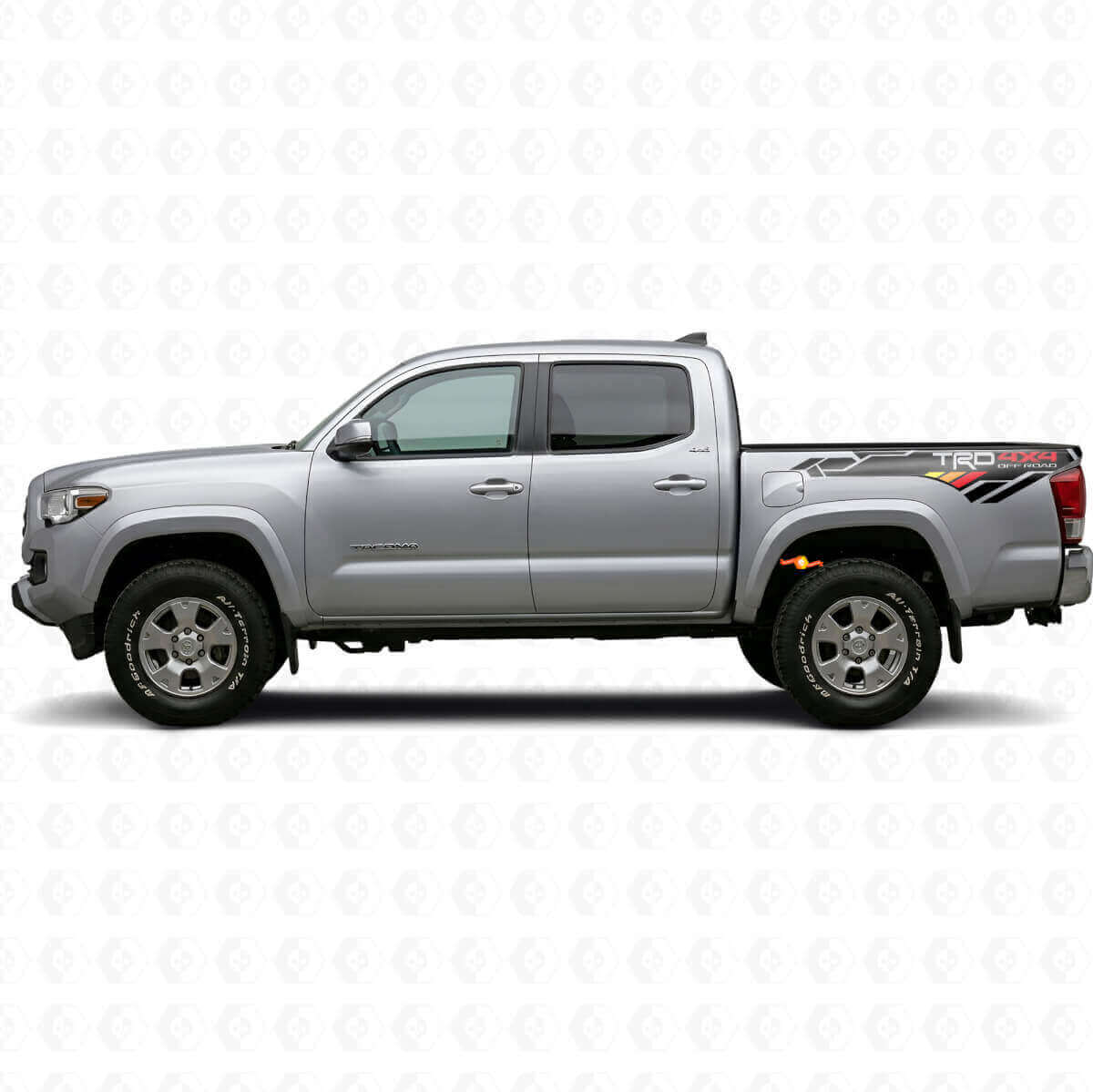 TRD 4x4 Vintage Style Rear Side Vinyl Decal For Tacoma Tundra 