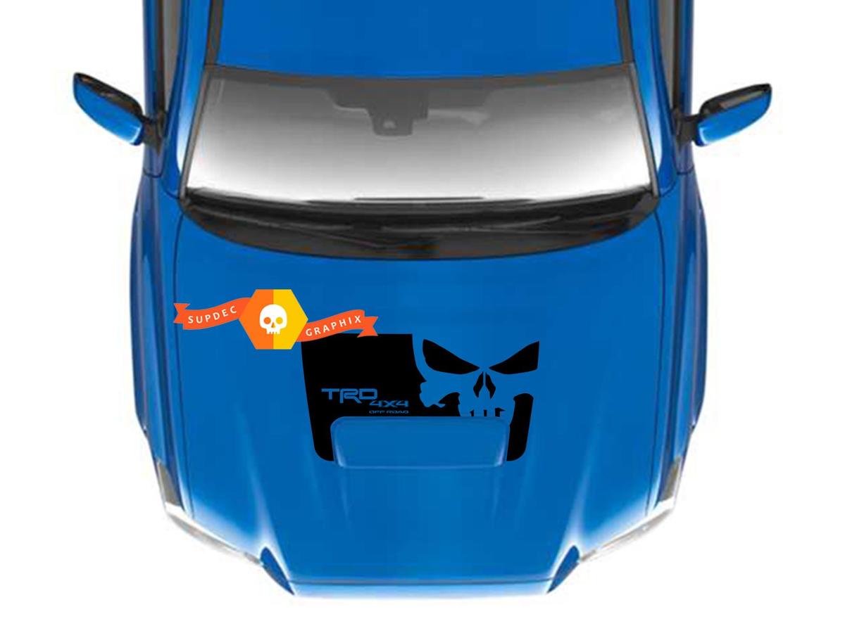 TRD Punisher Skull Hood Vinyl Decal Sticker for Toyota Tacoma 2016-2021