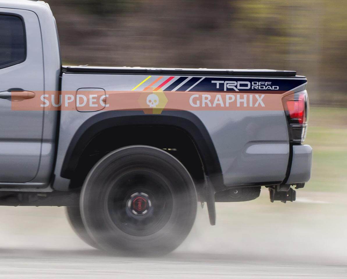 TRD Vintage 4x4 Off Road Sport Limited Side Vinyl Stickers Decal fit Toyota Tacoma 2013-2026 or Tundra 2016-2026