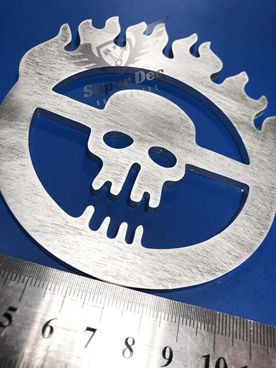 Mad Max Fury Road Metal Aluminum Bedside Emblem for Jeep