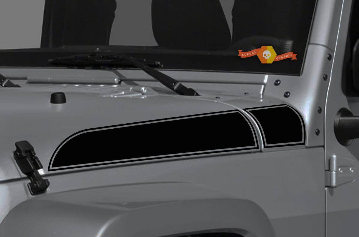 Trim Hood Side Vinyl Decal Kit for Jeep Wrangler and Gladiator