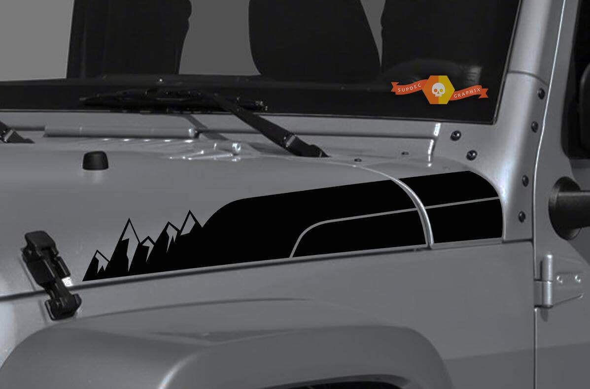 Mountain Hood Vinyl Sticker Decal for Jeep Wrangler Gladiator Rubicon JT JL JLU