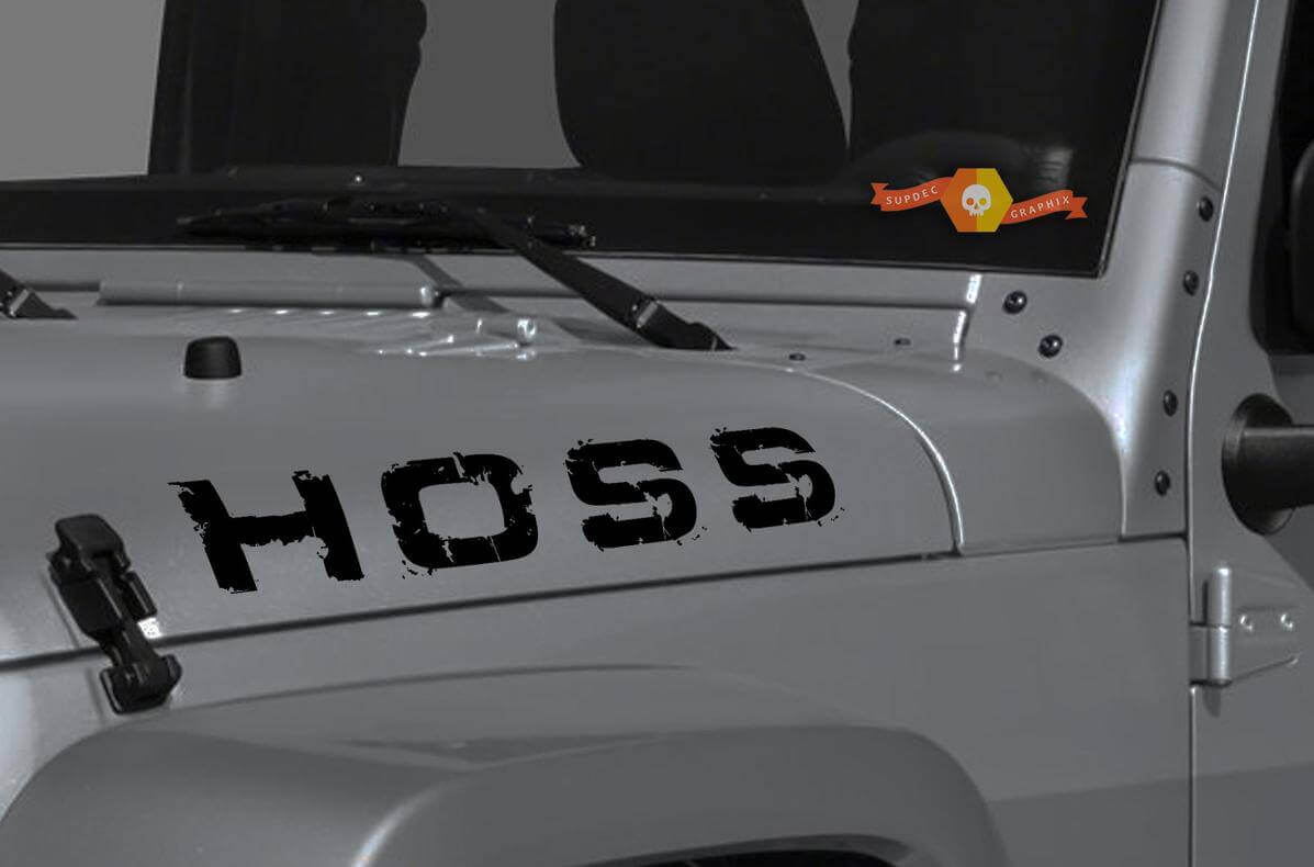 Destroyed Hood Accessory Vinyl Sticker Decal Graphic Kit for Jeep Wrangler Gladiator Rubicon JT JL JLU