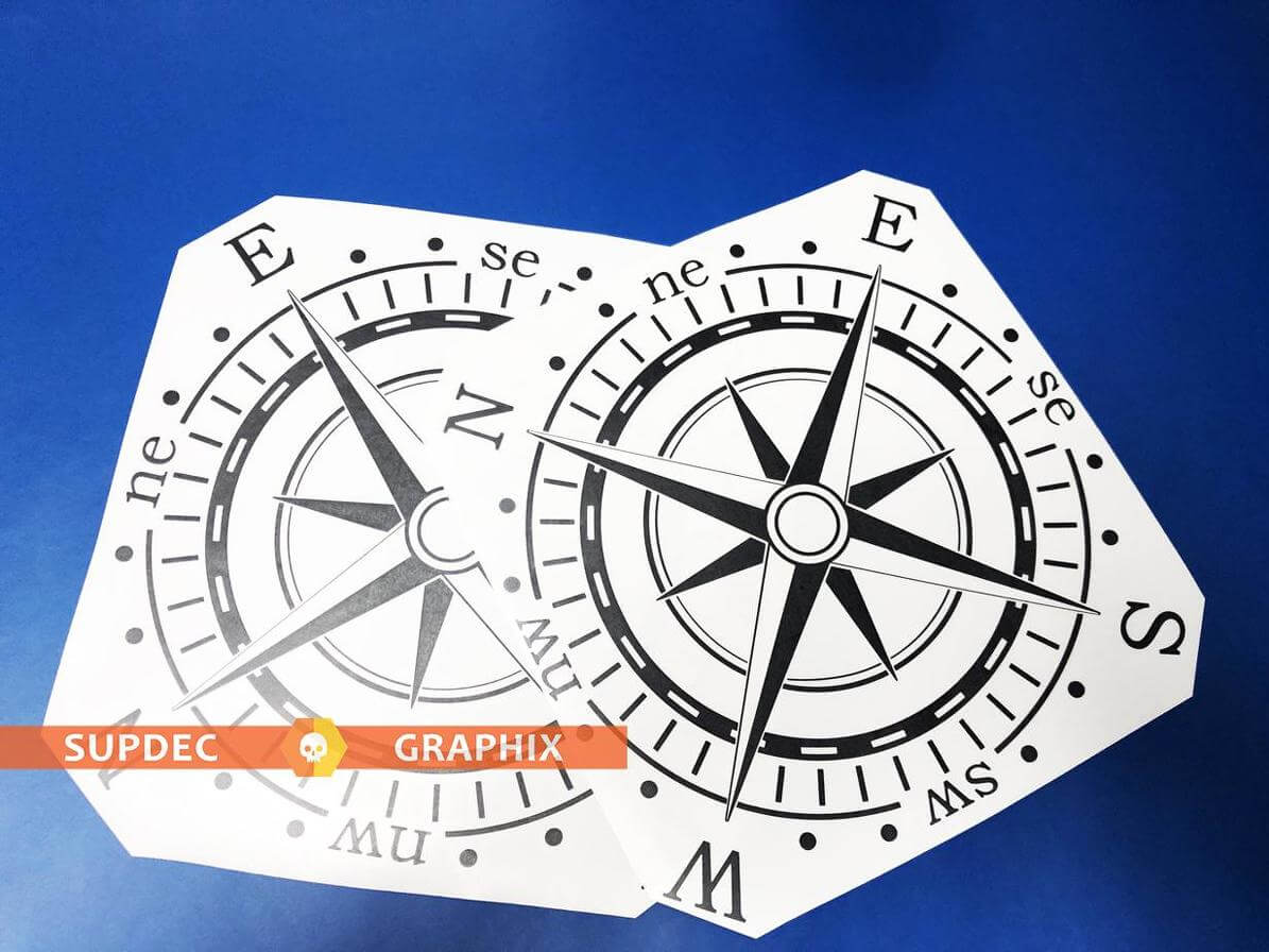 Pair of 14 Inch Bed Side Door Vinyl Stickers Decal Kit for Jeep Compass