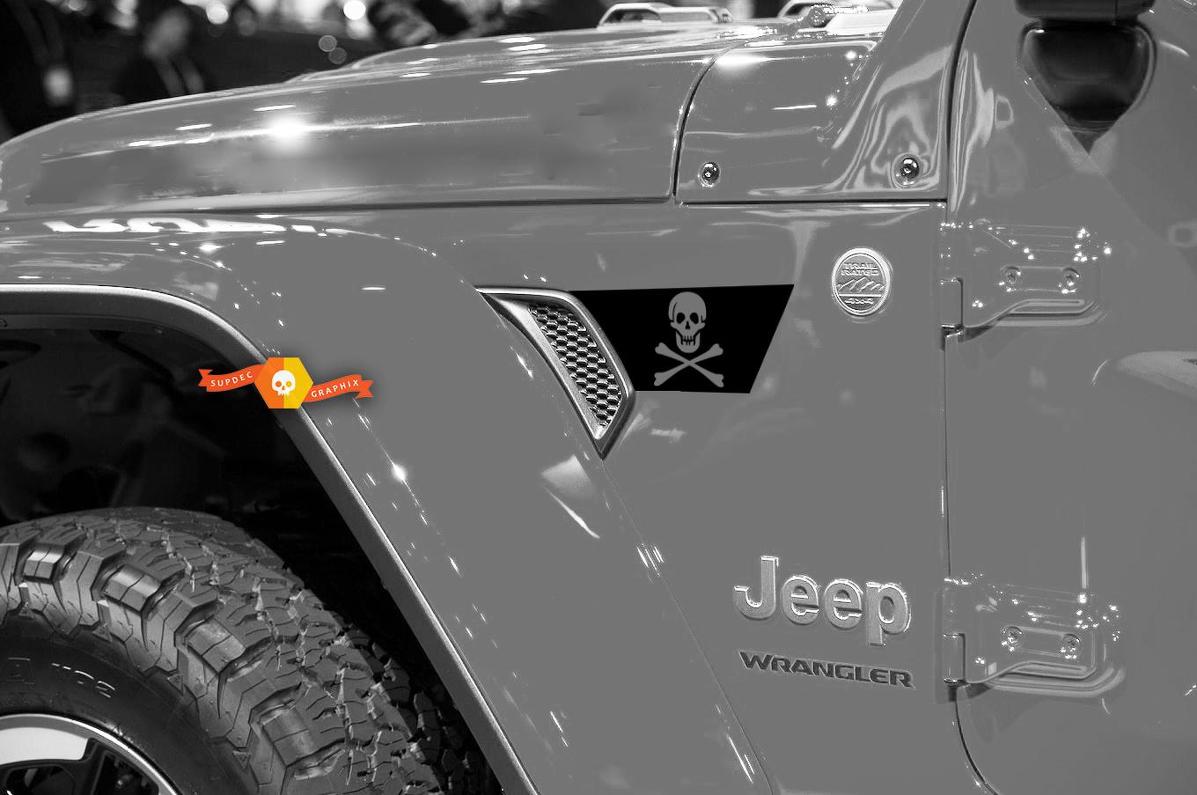 Jeep Wrangler 2018 JLU Jeep Fender jl Kotflügelentlüftung Neues Piraten-Vinyl-Aufkleber-Grafikkit für 2018-2021