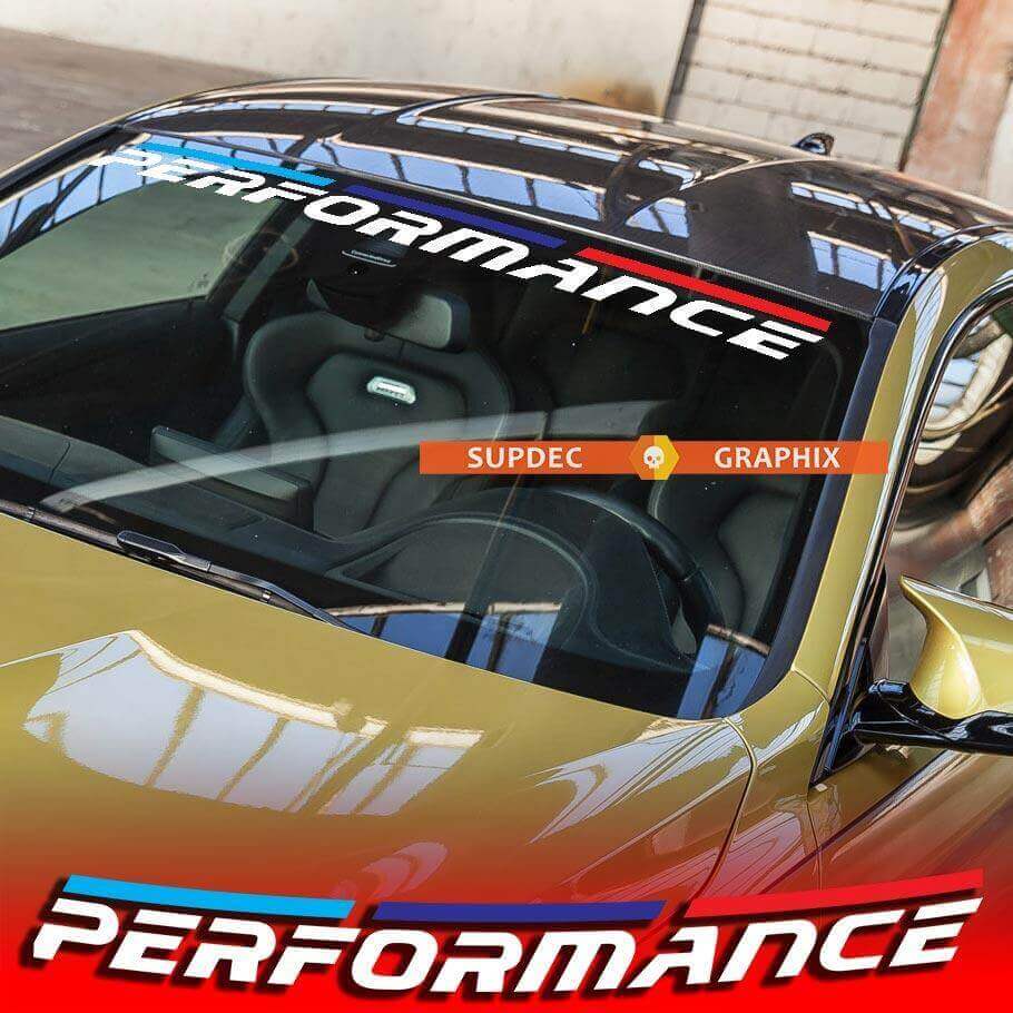M Performance Style Windshield Banner Vinyl Decal for BMW
