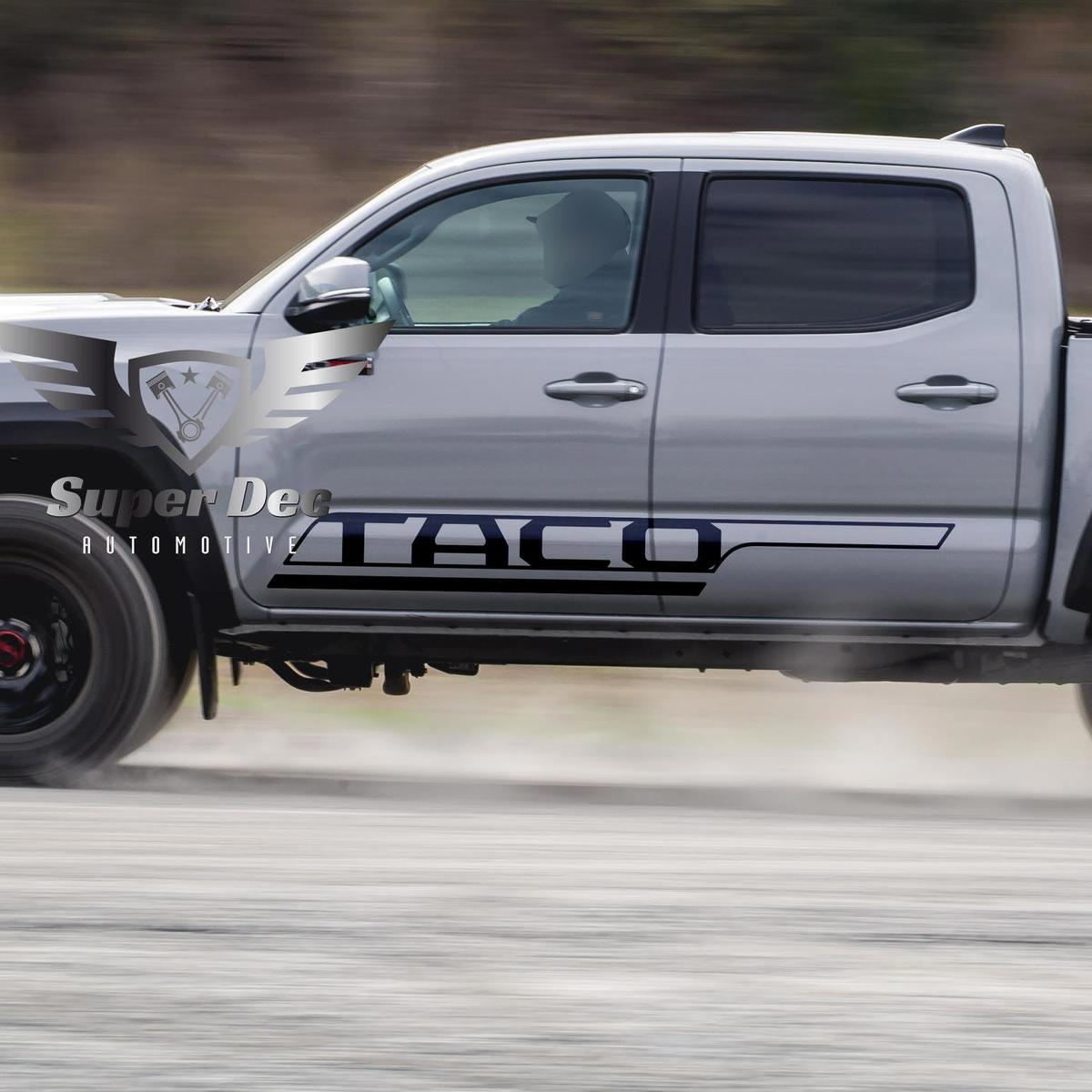 TACO Bed Side Stripes Vinyl Stickers Decal Kit for Tacoma TRD