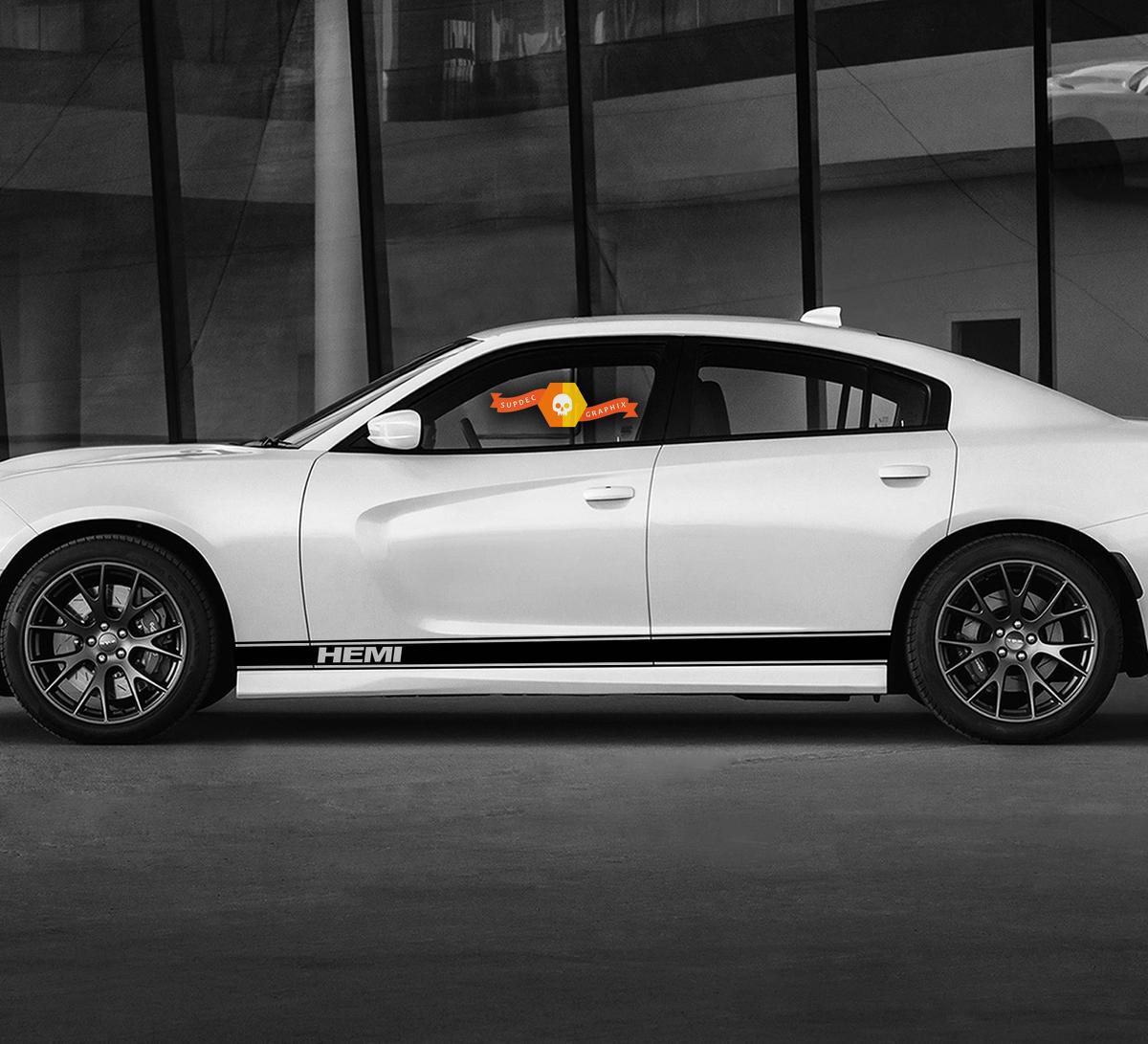 Dodge GT HEMI Streifen Rocker Panel Seitenband Aufkleber Aufkleber für Daytona Mopar Grafiken