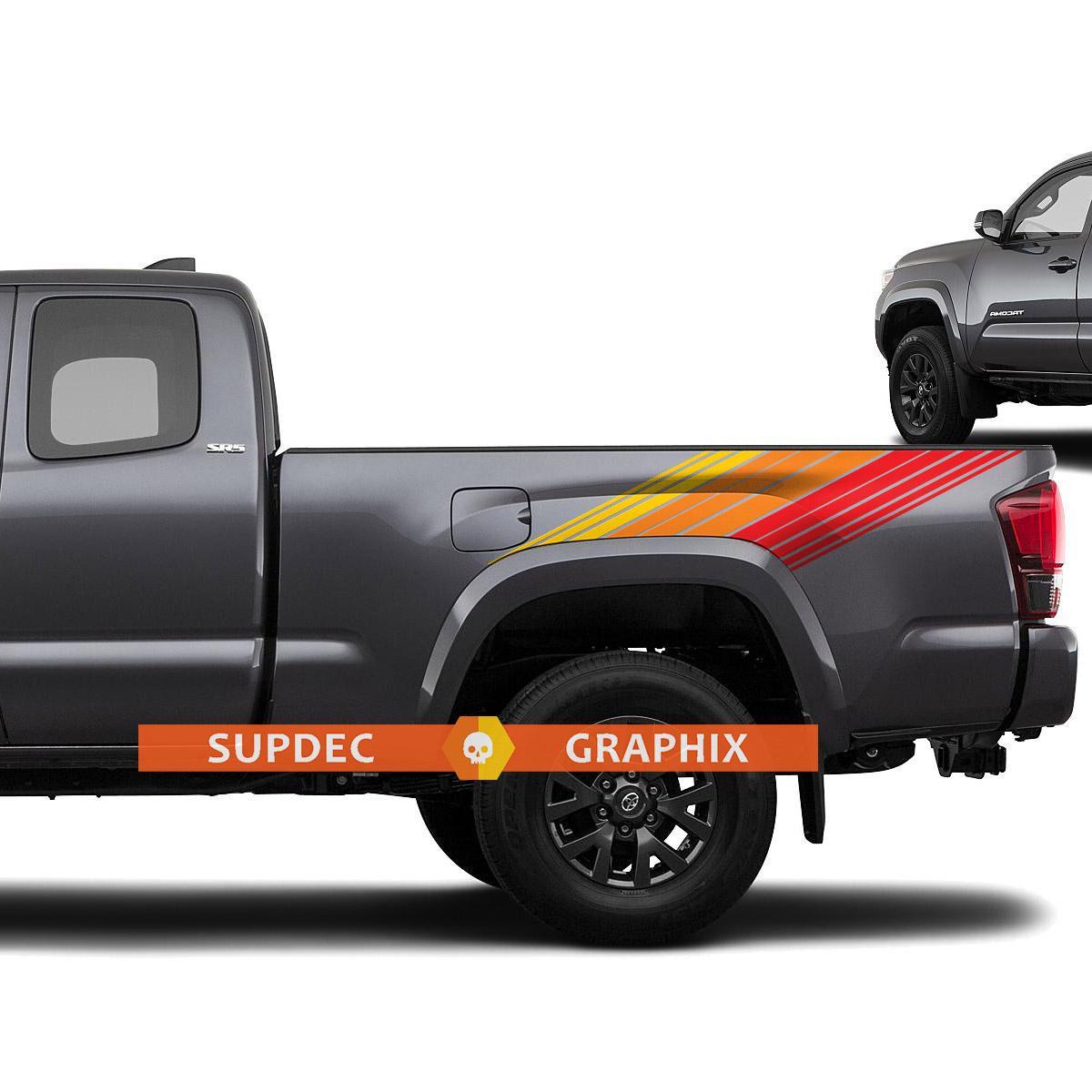 Toyota Tacoma Lines Vintage Retro Stripes Decal Sticker Graphic Side 