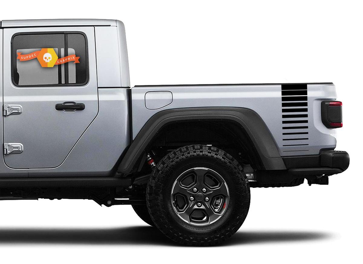 Paar Jeep Gladiator 2020 JT Hummel Stil Schwanz Streifen Linie Vinyl Grafik Aufkleber Aufkleber für beide Seiten