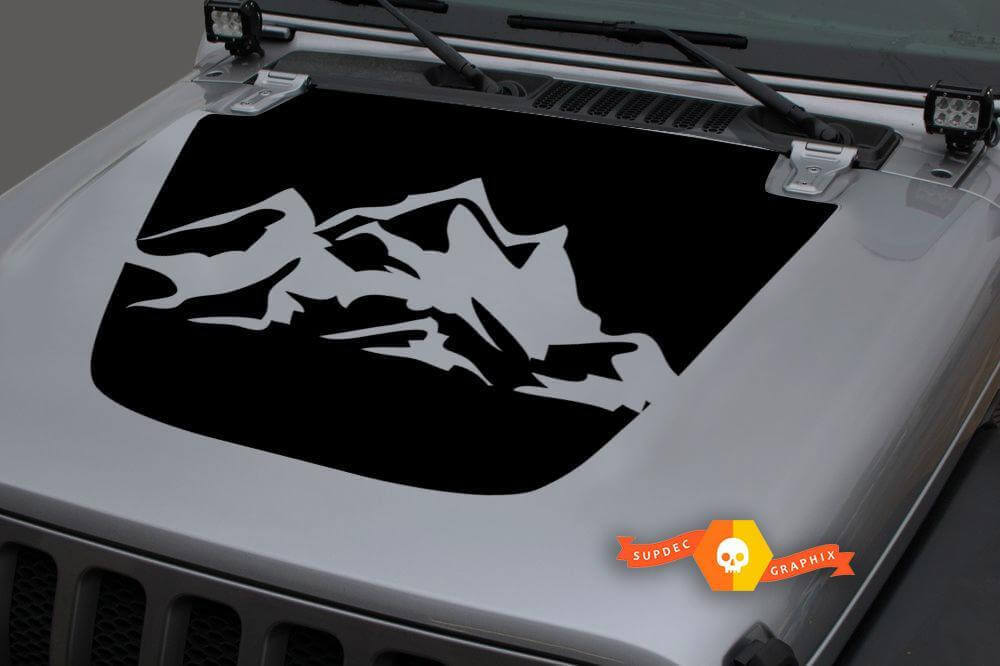 Mountain Hood Vinyl Decal Sticker Graphics for Jeep Gladiator JT Wrangler JL JLU