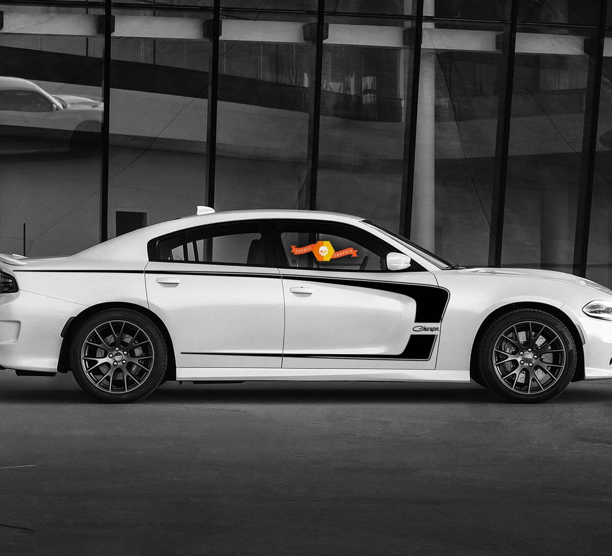 C Stripe Decal Sticker Complete Graphics Kit for Dodge Charger