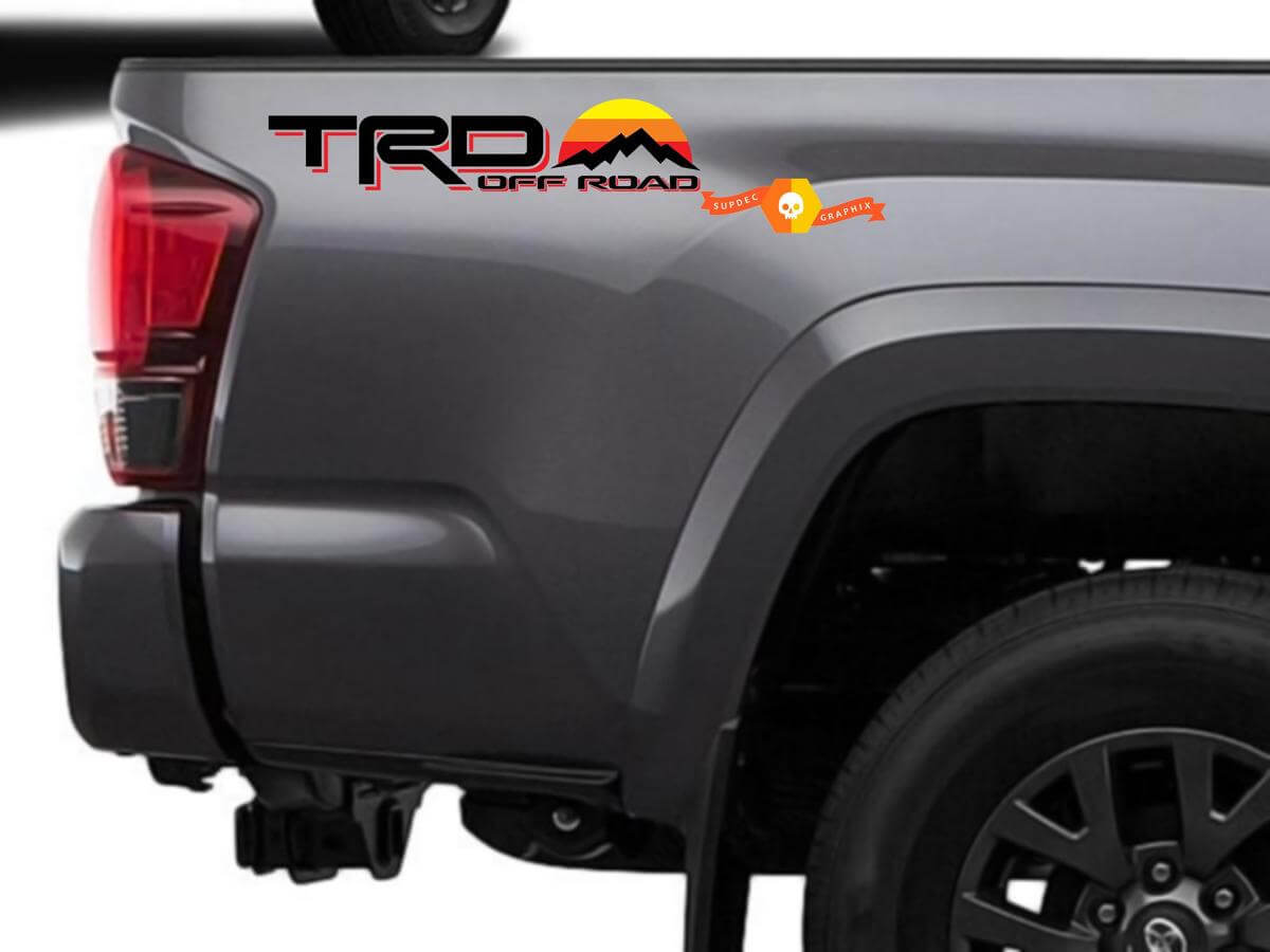 TRD Off Road Vintage Style Side Vinyl Decal for Toyota Tacoma Tundra 4Runner