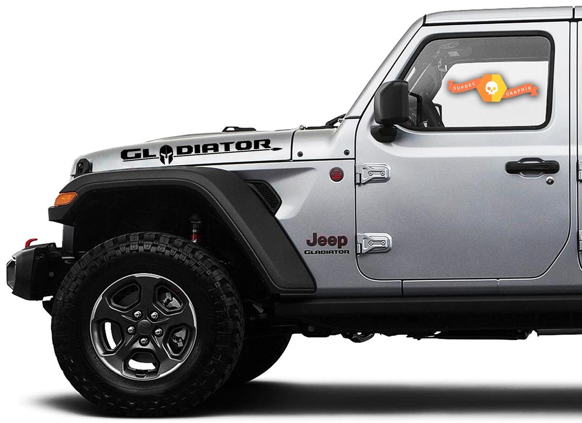 2 Jeep Hood Gladiator 2020 JT Vinyl Graphics decals sticker