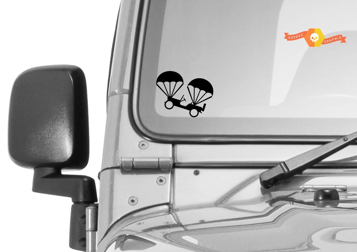 Jeep Windshield Easter Egg Corner Rock Willys 1941 War air drop Vinyl Decal