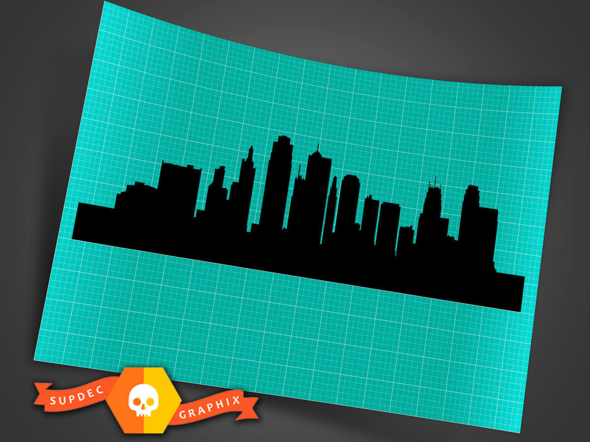 City Skyline Dashboard Vinyl Decal for Jeep Wrangler and Gladiator 