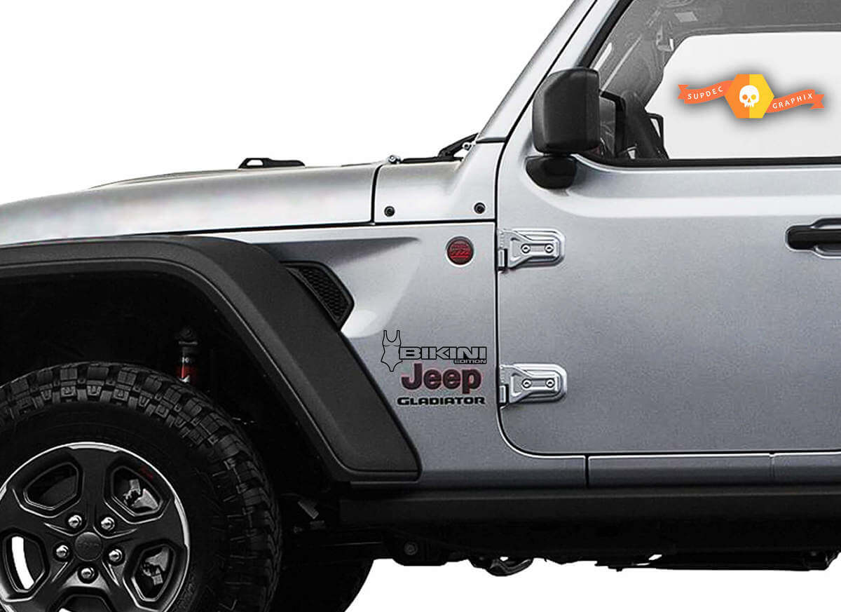 Bikini Edition Fender Vinyl Decal Kit for Jeep Wrangler JL JLU & Gladiator JT