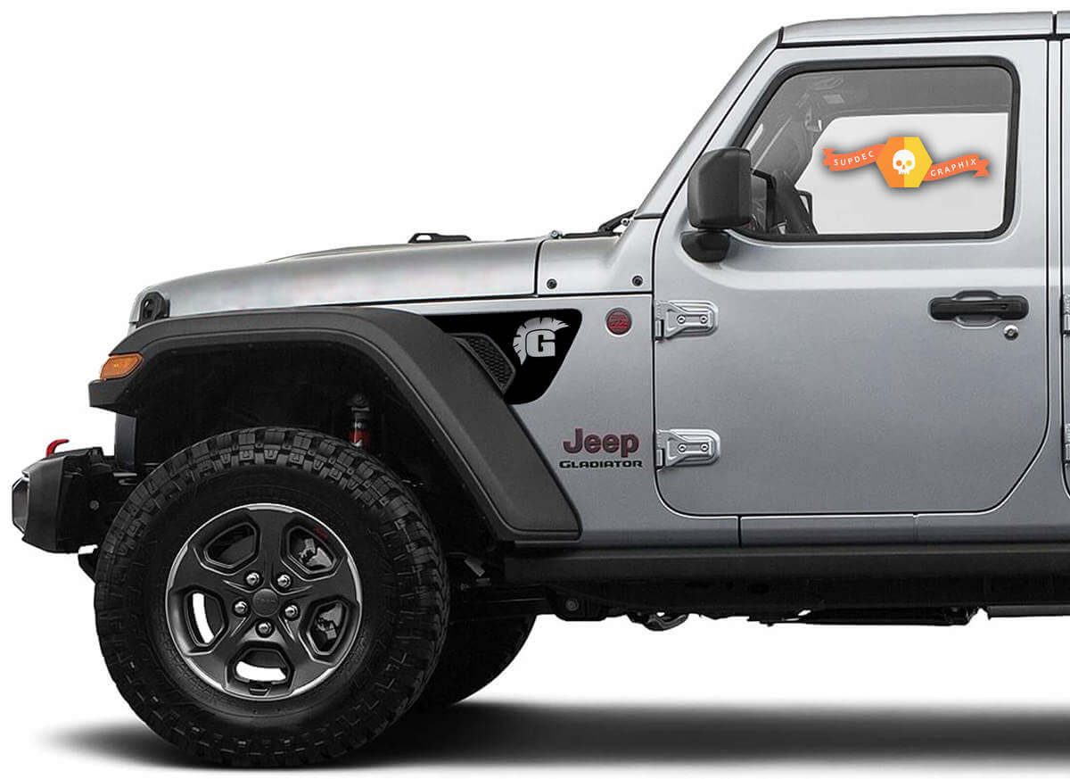 G Helmet Fender Vent Decal Set for Jeep Wrangler JL/JLU & Gladiator JT