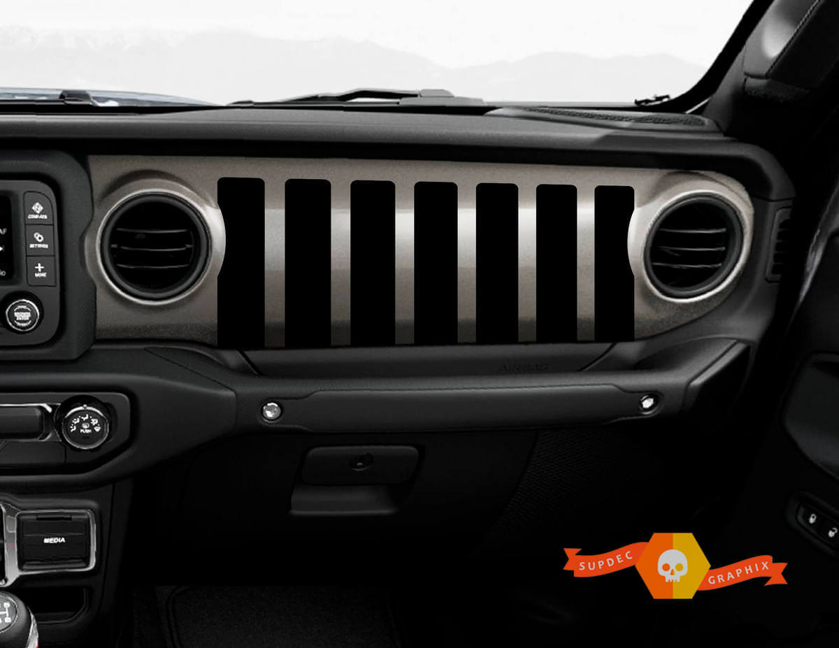 Jeep Grill Dashboard Vinyl Sticker Decal for Jeep Gladiator Rubicon JL JLU JT