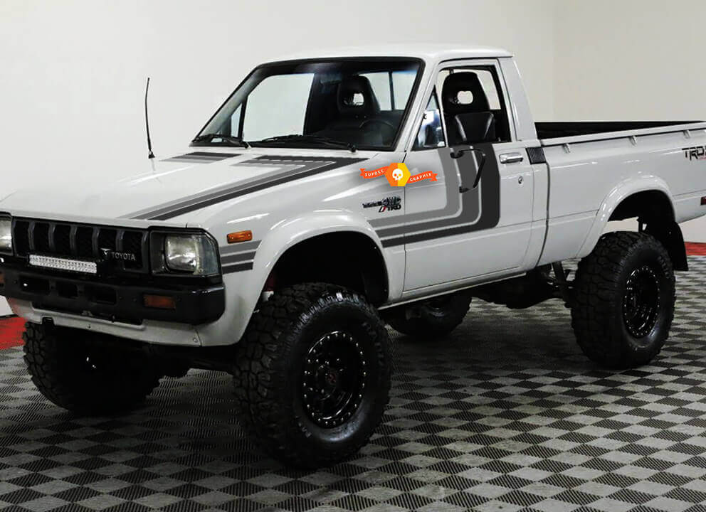 Vintage Triple Side Stripes Vinyl Decal Kit for Toyota Hilux