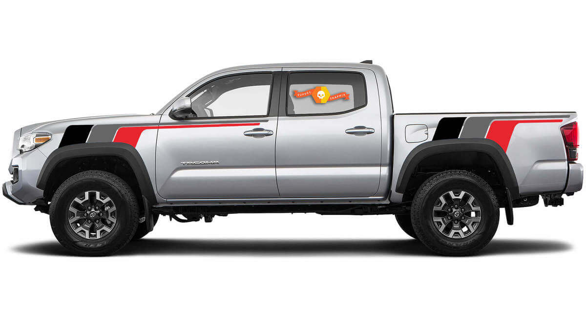 Retro Style Stripes Side Vinyl Decal Sticker for Toyota Tacoma 2004-2015