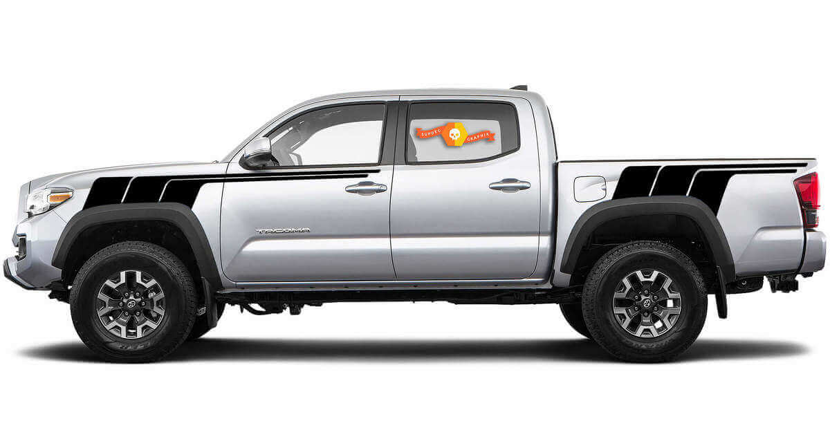 Retro Style Side Stripe Vinyl Decal Kit For Toyota Tacoma Gen 2