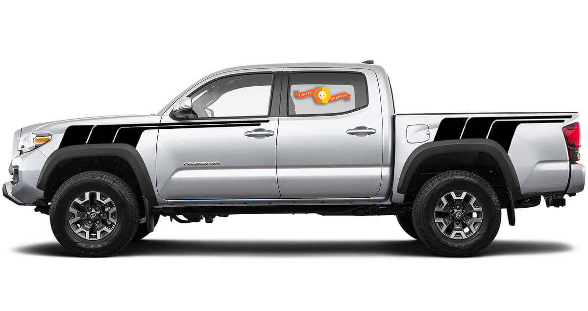 Retro Style Stripes Side Vinyl Decal Sticker for Toyota Tundra