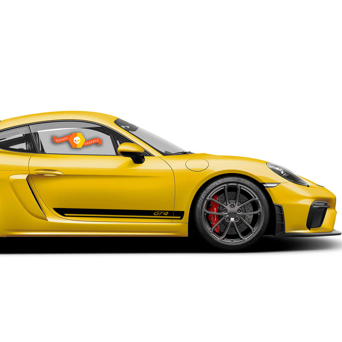 Porsche 718 Cayman GT4 Side Stripes Kit Decal Sticker