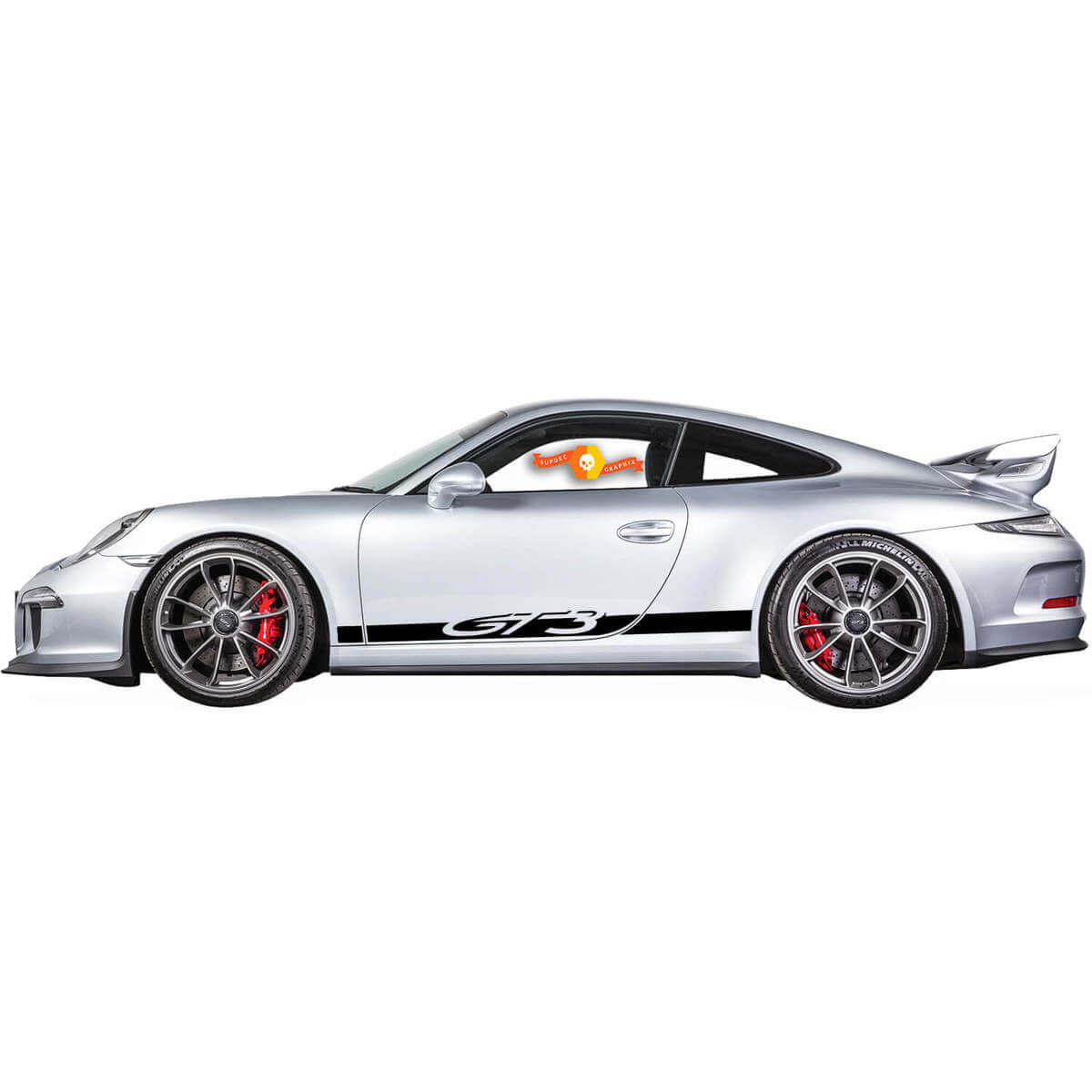  Kit of Porsche 911 GT3 Side Stripes Decal Sticker 