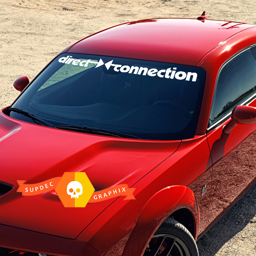 DODGE Direct Connection Banner for Challenger Windshield decals