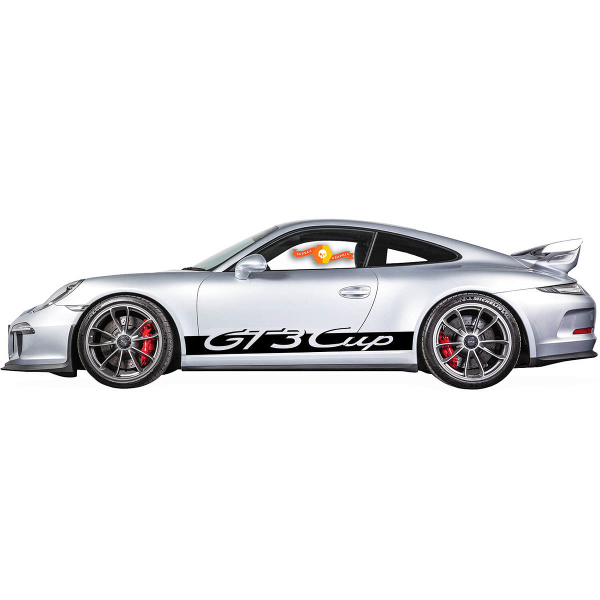 Porsche 911 GT3 Cup Rocker Panel Racing Side Stripes Decal Sticker