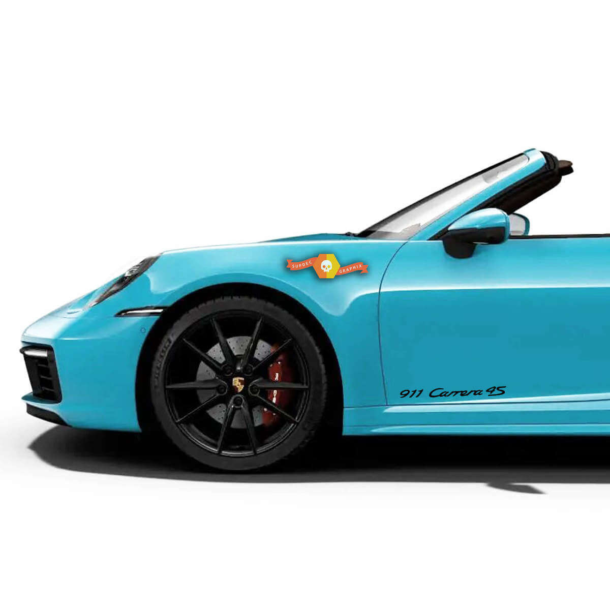 911 Carrera 4S Side Vinyl Decal Set for Porsche 911